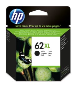 HP Original 62XL-blækpatron med høj kapacitet, sort