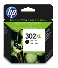 HP Original 302XL-blækpatron med høj kapacitet, sort