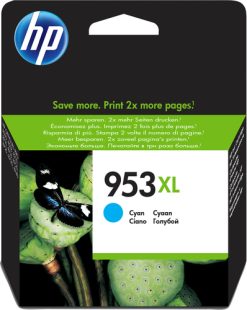 HP Original 953XL-blækpatron med høj kapacitet, cyan