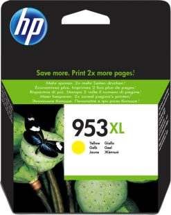 HP Original 953XL-blækpatron med høj kapacitet, gul
