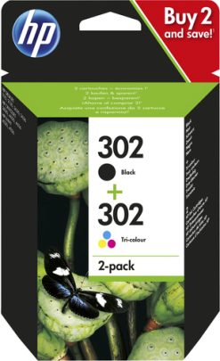 HP Originale 302-blækpatroner, sort/trefarvet, 2-pak