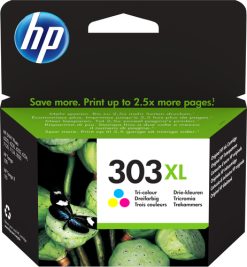HP Original 303XL-blækpatron med høj kapacitet, trefarvet