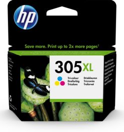 HP Original 305XL-blækpatron med stor kapacitet, trefarvet