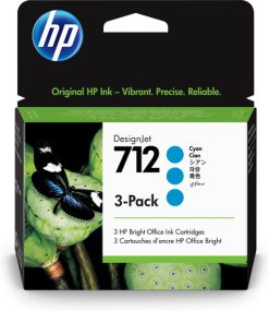 HP 712 DesignJet-blækpatron, cyan, 3 stk., 29 ml