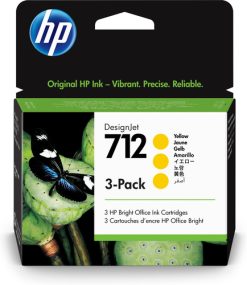 HP 712 DesignJet-blækpatron, gul, 3 stk., 29 ml