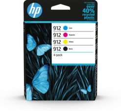HP Originale 912-blækpatroner, sort/cyan/magenta/gul, 4 stk.