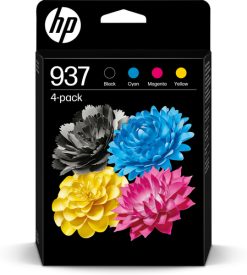 HP Original 937 CMYK-blækpatron, pakke med 4 stk.