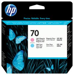 HP 70 lys rød og lys cyan fotoskriverhode med Smart Printing-teknologi blækpatron 1 stk Original Lys magenta, Lys cyan