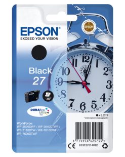 Epson Alarm clock C13T27014012 blækpatron 1 stk Original Standard udbytte Sort