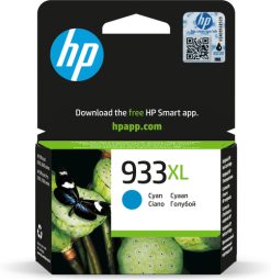 HP Original 933XL-blækpatron med høj kapacitet, cyan