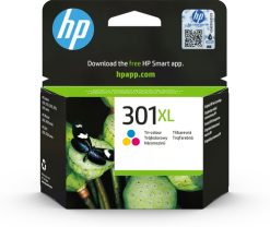 HP Original 301XL-blækpatron med høj kapacitet, trefarvet