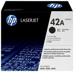 HP Original 42A LaserJet-tonerpatron, sort
