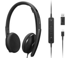Lenovo 4XD1M45626 hovedtelefoner/headset Ledningsført USB Type-C Sort