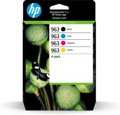 HP Originale 963-blækpatroner, sort/cyan/magenta/gul, 4 stk.