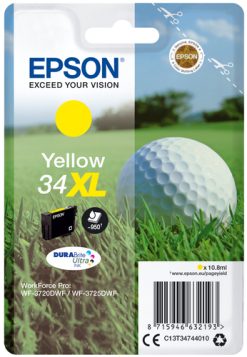 Epson Golf ball C13T34744010 blækpatron 1 stk Original Højt (XL) udbytte Gul