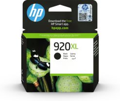 HP Original 920XL-blækpatron med høj kapacitet, sort