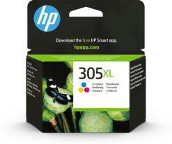 HP Original 305XL-blækpatron med stor kapacitet, trefarvet