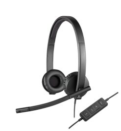 Logitech H570e Headset Ledningsført Kontor/Callcenter USB Type-A Sort