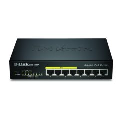 D-Link DGS-1008P/E netværksswitch Ikke administreret L2 Strøm over Ethernet (PoE) Sort