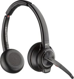 HP Poly Savi 8220 Headset Trådløs Kontor/Callcenter Bluetooth Opladningsstativ Sort