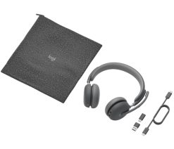 Logitech 981-001311 hovedtelefoner/headset Kabel & trådløs Kontor/Callcenter USB Type-C Bluetooth Grafit