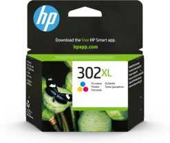 HP Original 302XL-blækpatron med høj kapacitet, trefarvet