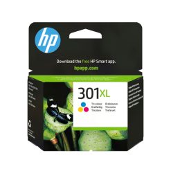 HP Original 301XL-blækpatron med høj kapacitet, trefarvet