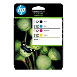 HP Original 912-blækpatron, CMYK(4), kombipakke med 4 stk.