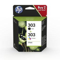 HP 303 blækpatron 2 stk Original Standard udbytte Sort, Blå, Magenta, Gul