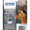Epson Stag T1306 blækpatron 1 stk Original Højt (XL) udbytte Blå, Magenta, Gul