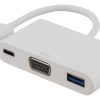 Deltaco USBC-1169 dockingstation USB 3.2 Gen 1 (3.1 Gen 1) Type-C Hvid