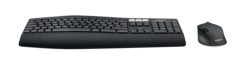 Logitech 920-008221 tastatur Mus inkluderet Universel RF trådløs + Bluetooth QWERTZ Tysk Sort