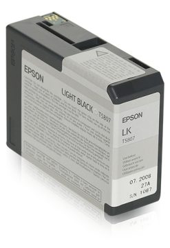 Epson T580700 blækpatron 1 stk Original Lys sort