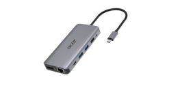 Acer 12-in-1 Type-C Dongle Ledningsført USB 3.2 Gen 1 (3.1 Gen 1) Type-C Sølv