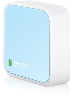 TP-Link TL-WR802N trådløs router Hurtigt ethernet Enkelt band (2,4 GHz) Blå, Hvid