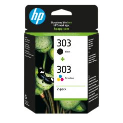 HP Originale 303-blækpatroner i dobbeltpakke, sort/trefarvet