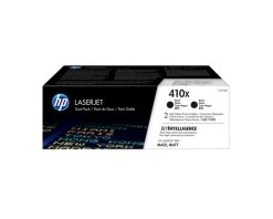 HP Originale 410X LaserJet-tonerpatroner med høj kapacitet, sort, pakke med 2 stk.
