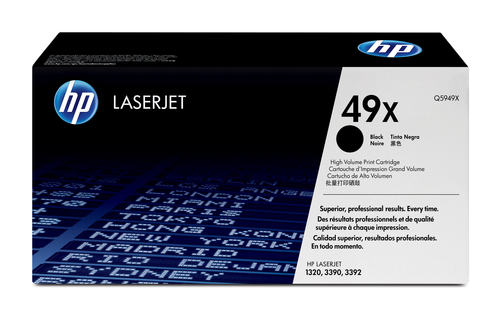 HP Original 49X LaserJet-tonerpatron med høj kapacitet, sort