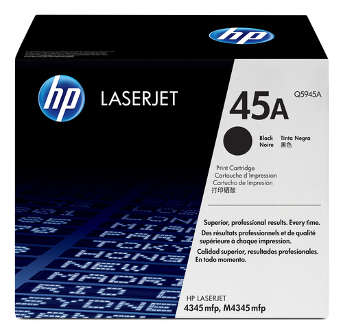 HP Original 45A LaserJet-tonerpatron, sort