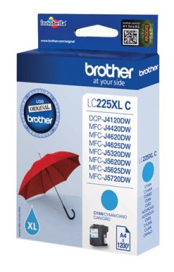 Brother LC-225XLC blækpatron 1 stk Original Højt (XL) udbytte Blå