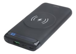 Deltaco Trådløs powerbank med magnet, USB-C og USB-A, 10.000 mAh, sort