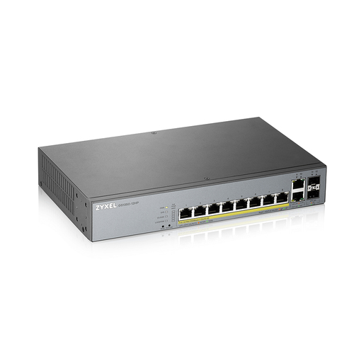 Zyxel GS1350-12HP-EU0101F netværksswitch Administreret L2 Gigabit Ethernet (10/100/1000) Strøm over Ethernet (PoE) Grå