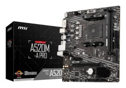 MSI A520M-A PRO bundkort AMD A520 Stik AM4 micro ATX