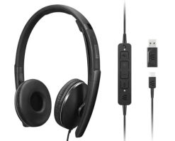 Lenovo 4XD1M45627 hovedtelefoner/headset Ledningsført USB Type-C Sort