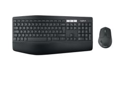 Logitech 920-008224 tastatur Mus inkluderet Universel RF trådløs + Bluetooth QWERTY UK engelsk Sort