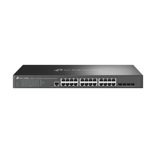 TP-Link Omada SG3428 netværksswitch Administreret L2/L3 Gigabit Ethernet (10/100/1000) 1U Sort