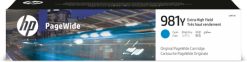 HP Original 981Y PageWide-patron med ekstra høj kapacitet, cyan