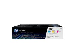 HP Originale 126A-blækpatroner, cyan/magenta/gul, 3-pak
