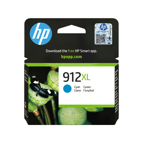 HP 912XL Original Ink-blækpatron med høj kapacitet, cyan