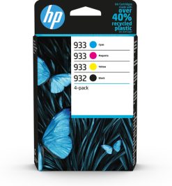 HP Original 932-blæk, sort/933 cyan/magenta/gul, 4 stk.